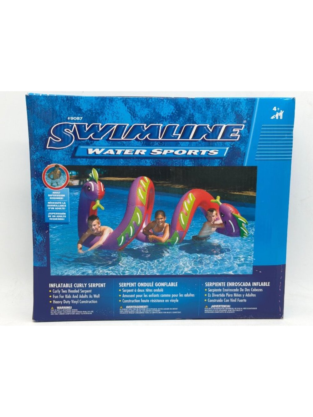 Swimline Inflatable Curly Serpent Pool Float For Kids & Adults Heavy-Duty Vinyl